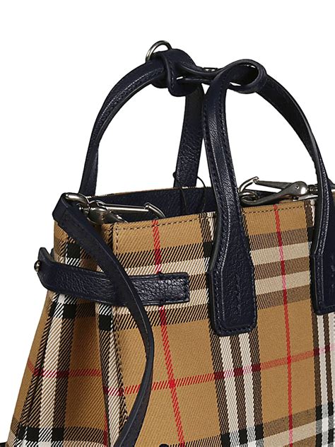 limestone small banner l41 burberry|BURBERRY Goatskin Vintage Check Small Banner Tote .